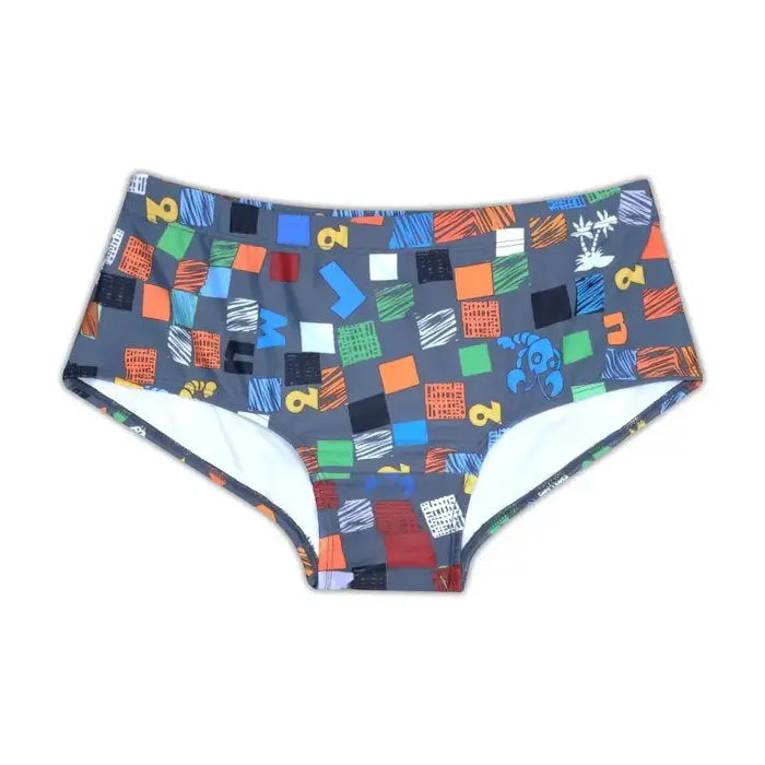 Sexy été hommes maillots de bain maillots de bain carré Graffiti Surf maillot de bain Boxer slips Bi