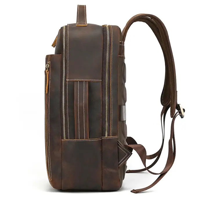 2025 nouveautés sac à dos en cuir pour voyage hommes mâle en cuir de vachette pochette d'ordinateur 