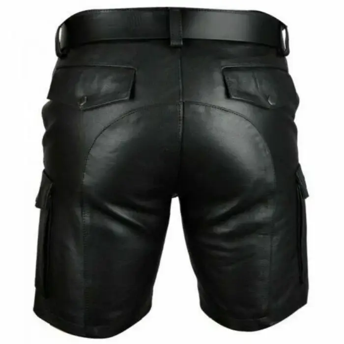 Short en Faux cuir PU pour hommes, Streetwear d'été tendance avec poches, tenue de discothèque, shor