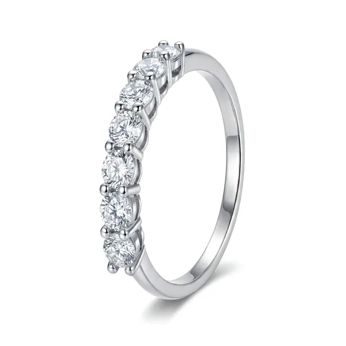 Bagues rondes en argent Sterling 925 et Zircon brillant pour femmes