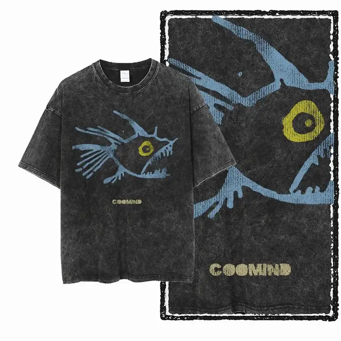 G22 exclusif Vintage Streetwear coton homme COOLMIND graphique T-shirt |   T-shirt col rond pour hom