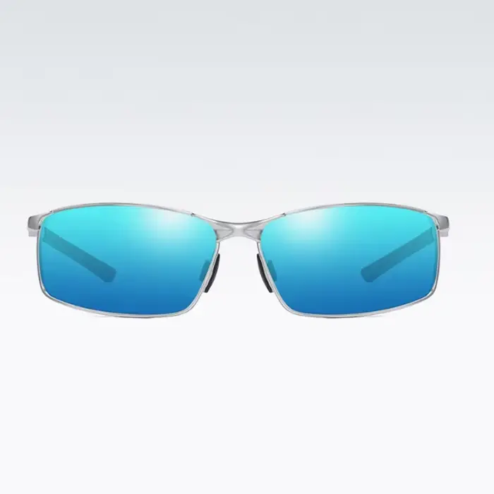 Lunettes de soleil photochromiques polarisées pour hommes, lunettes carrées en métal pour hommes, lu