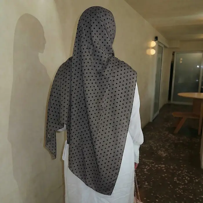 Hijabs Bohèmes à Pois pour Femmes, Châle Aquarelle Doux, Hijabs Musulmans en Coton Modal, Foulard de