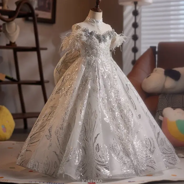 Robe longue pour enfants, Costume de princesse d'anniversaire pour filles, vêtements pour enfants, s