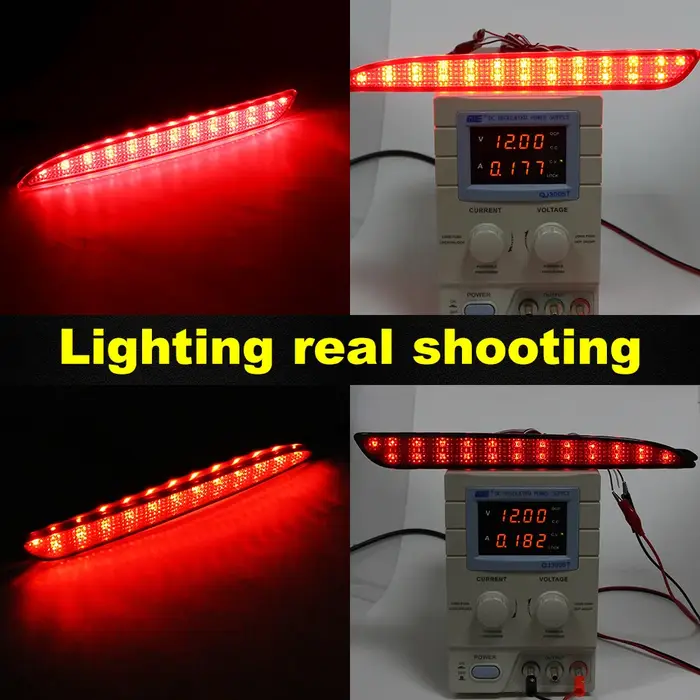 1 paire pour Mazda3 Mazda 3 2010 2011 2012 2013 lentille fumée rouge/noir LED réflecteur de pare-cho