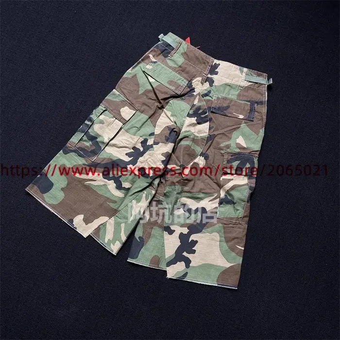 CamSolomon-Short camo cargo pour hommes et femmes, vêtement de travail, surdimensionné, multi-poches
