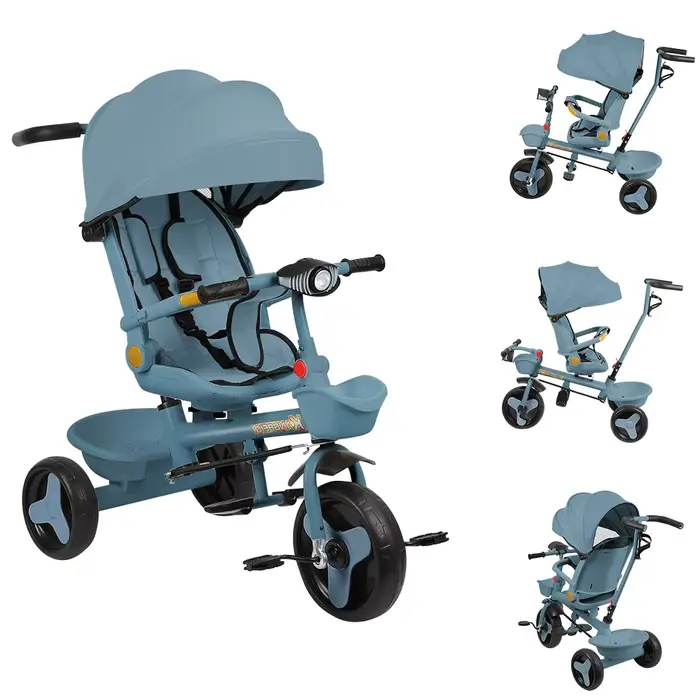 Tricycle bébé 3-en-1 - Simple et spacieux - Confortable et sûr - Convient aux enfants de 9 mois à 5 