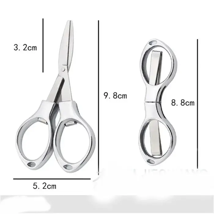 Ciseaux vintage pliables en acier inoxydable, coupe-tissu, broderie, tailleur mignon, fil, outils de