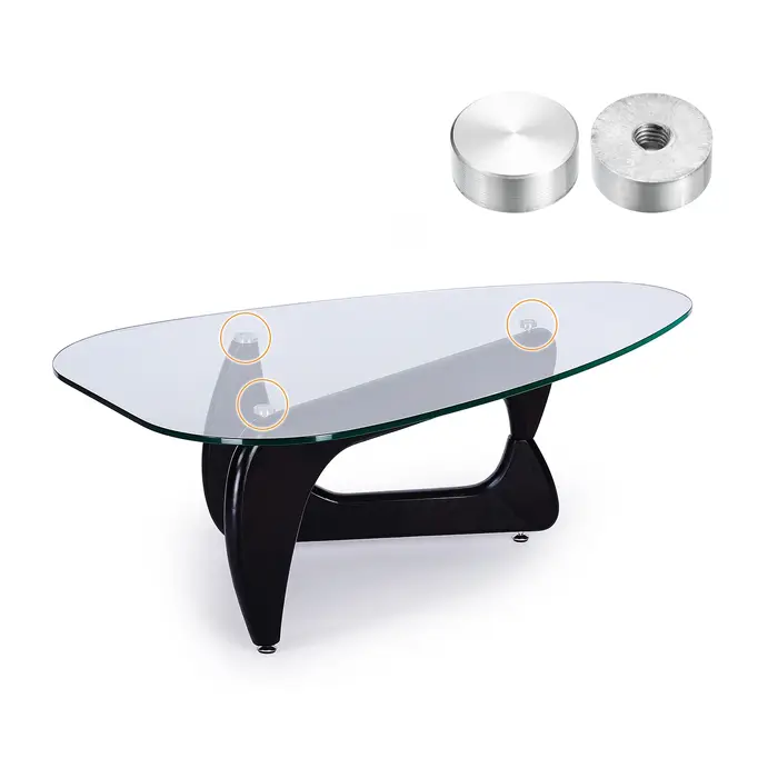 4/6/8 pièces 20mm de diamètre disque en aluminium matériel M6 M8 filetage rond verre Table cercle di
