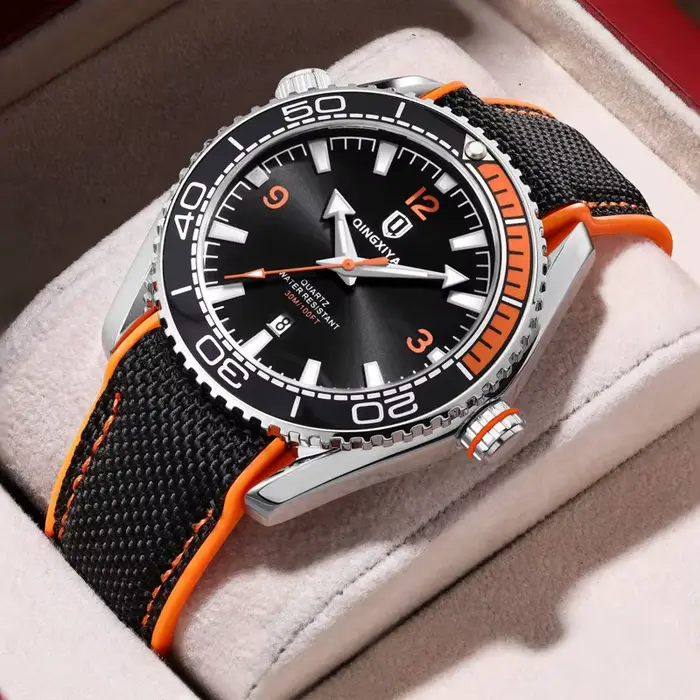 QINGXIYA-Montre à Quartz pour Homme, Bracelet en Silicone, Étanche, Shoe, Calendrier, Nouvelle Mode