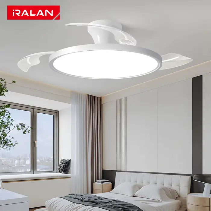 Ventilateur de Plafond Invisible Moderne avec Lumière LED