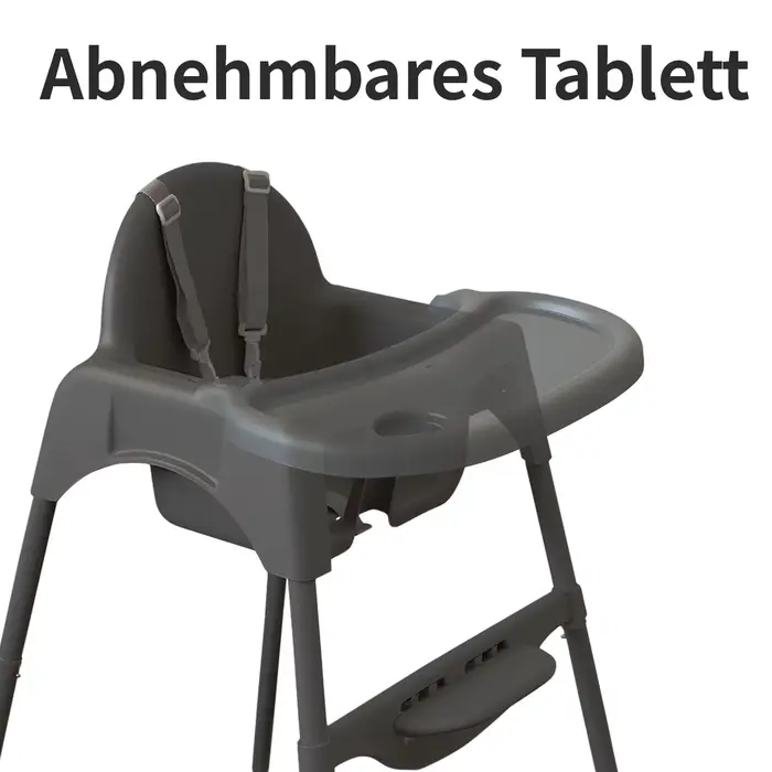 Chaise haute pour bébé Yalion (6-36 mois) avec plateau, hauteur réglable, design facile à nettoyer p