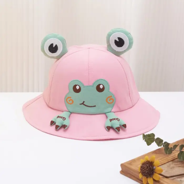 Chapeau de bébé petite grenouille mignon pour la protection solaire, chapeau de pêcheur pour enfants