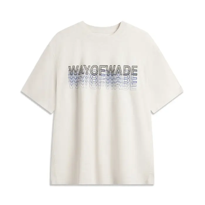 Li-Ning T-shirt Wade pour homme AT DRY FREEZE 64% coton 36% polyester coupe régulière col rond LiNin