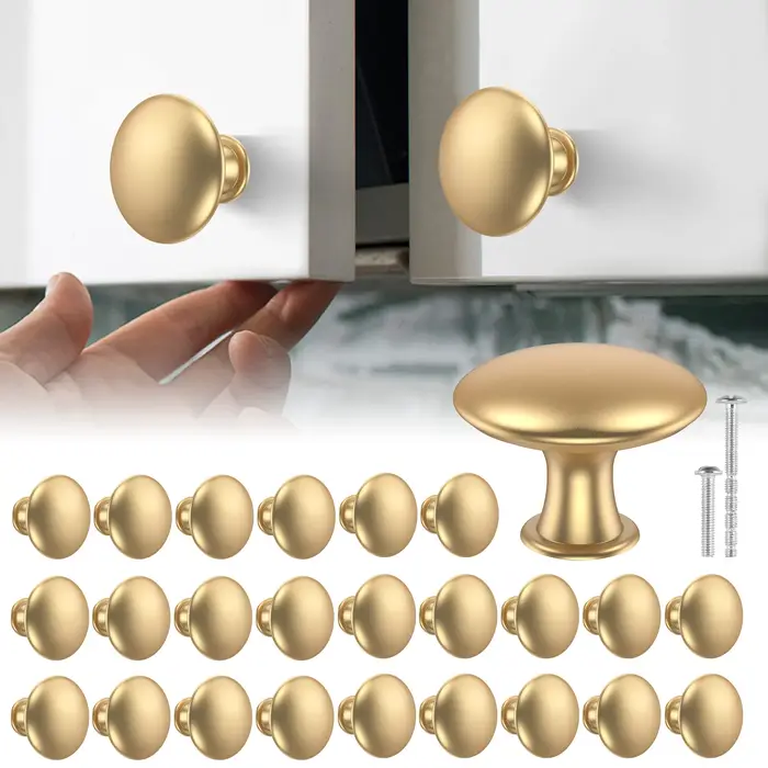 25 pièces ensemble de boutons de tiroir poignées d'armoire en alliage de Zinc boutons de commode en 