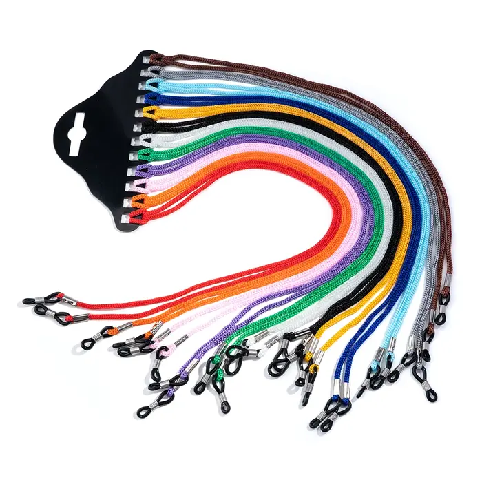 12 pièces/lot multicolore noir Nylon lunettes chaîne porte-cordon lunettes de soleil pour lunettes l