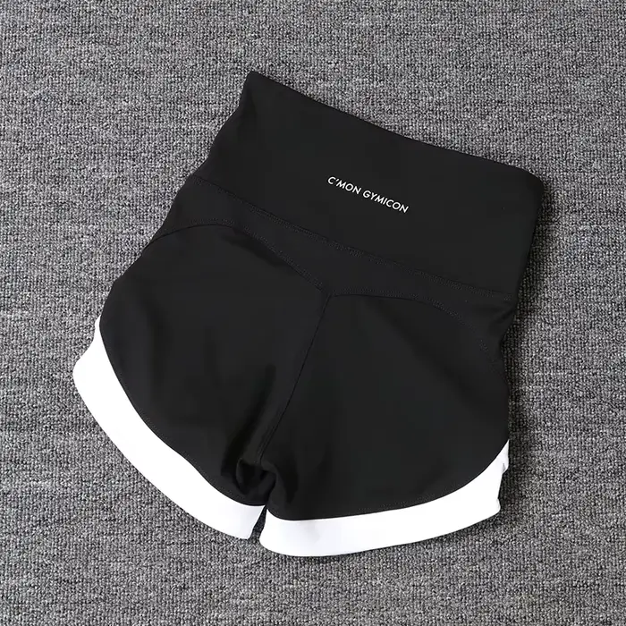 Short de sport taille haute pour les abonnés aux documents, pantalon de yoga serré, élastique, pêche