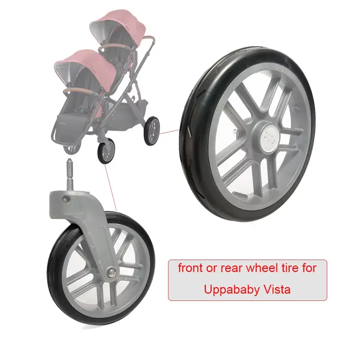 Pneu de roue de Buggy pour poussette Uppababy Vista V1 V2, couvercle de pneu avant ou arrière en PU 