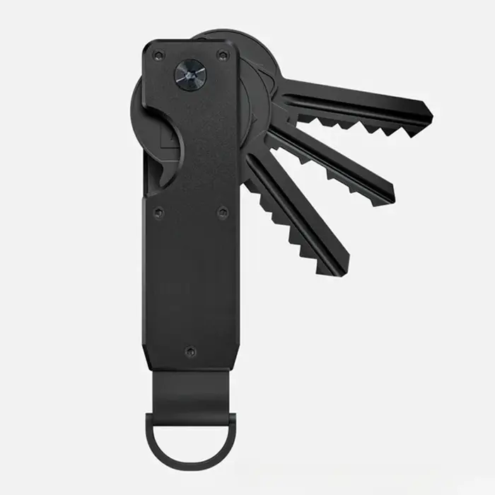 Organiseur de clés compact en métal, porte-clés minimaliste, étui pour clés, peut contenir 2 à 6 clé