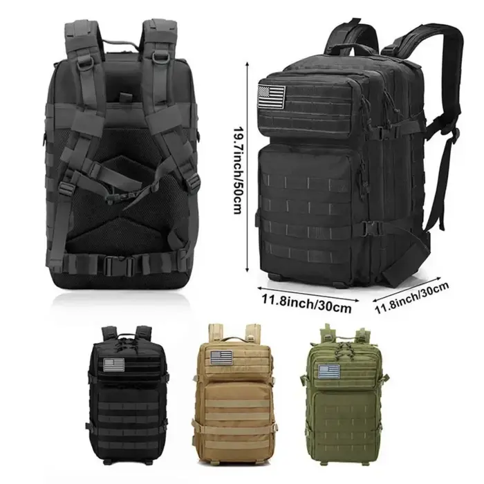 60L armée militaire tactique sac à dos hommes voyage grande capacité sacs à dos hommes étanche Sport