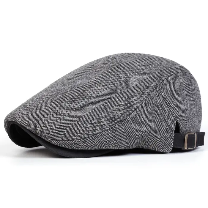 Casquettes de journal rétro à grille à chevrons pour hommes, chapeaux de peintre britannique, casque