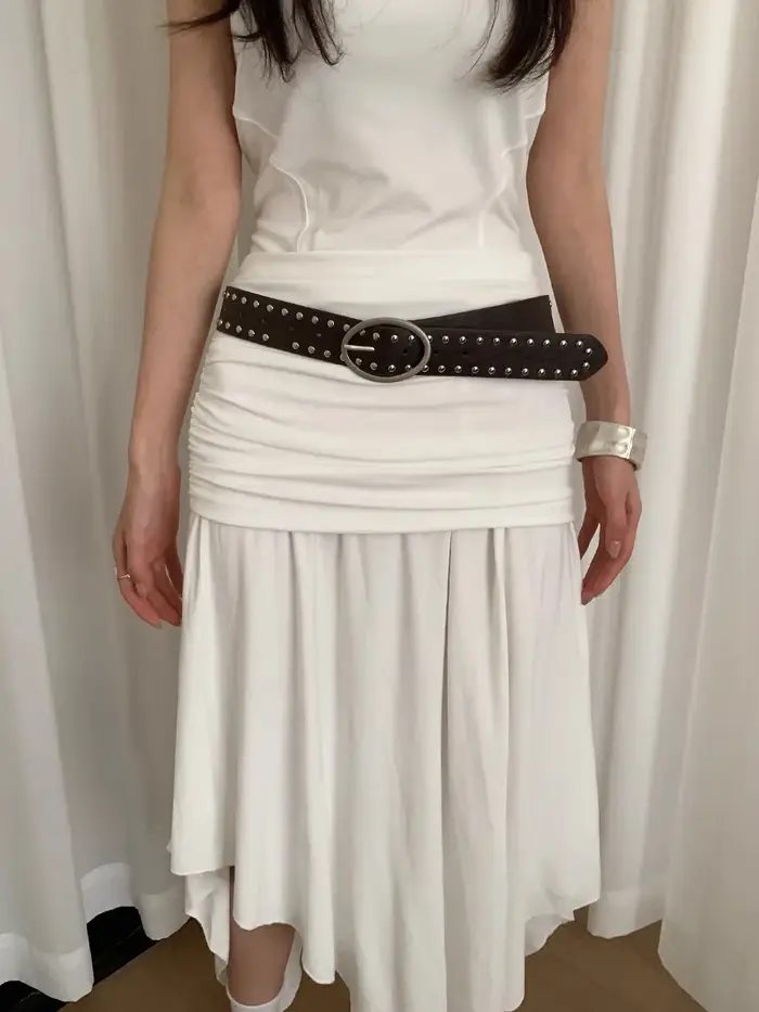Ceinture à rivets bohème pour femmes, nouveau Design haut de gamme, Niche avec robe, tendance Y2K, 2