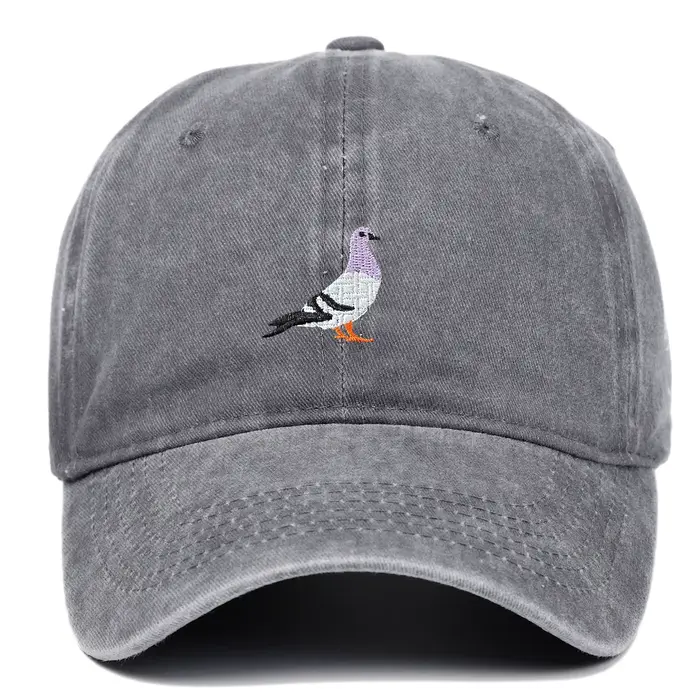 Casquette de baseball adaptée à toutes les saisons, motif brodé de pigeons, mode décontractée quotid