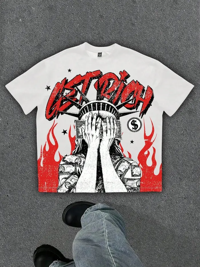 Le nouveau T-shirt pour hommes pour l'été de 2025 présente une impression de motif d'ange 3D douce e