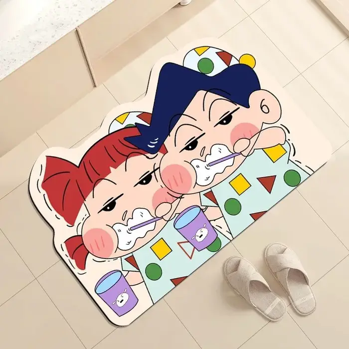 Tapis d'absorption d'eau pour salle de douche, séchage rapide, cadeaux de maison à la mode et dessin