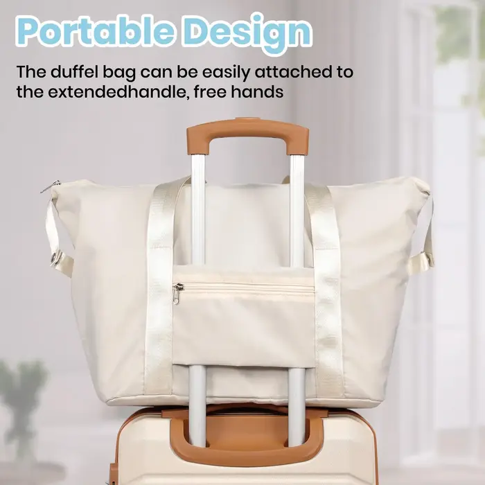 Ensembles de bagages de 5 pièces, ensemble de valises de voyage à roulettes légères coque rigide ABS