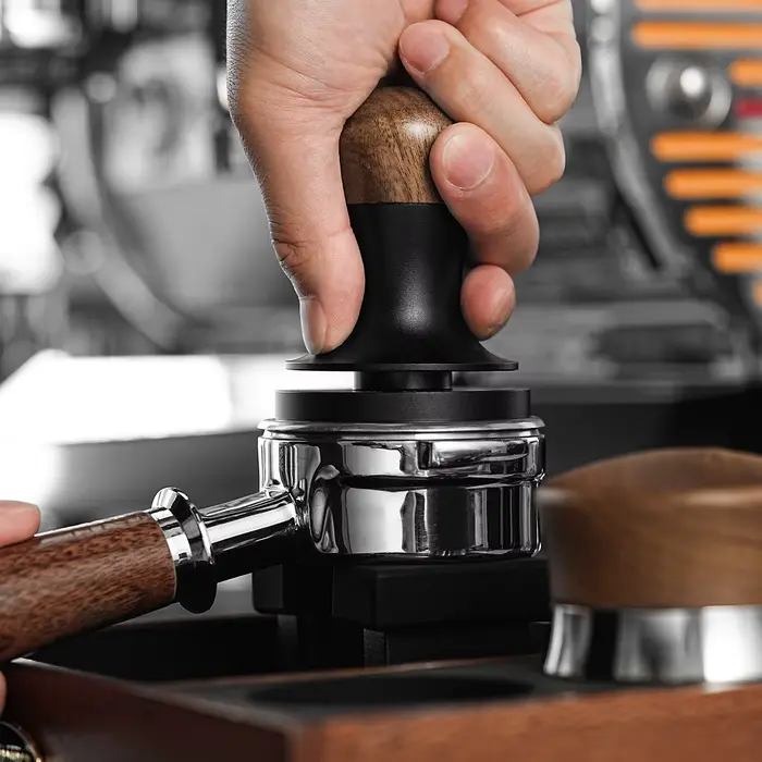 MHW-3BOMBER Tamper à café à pression constante 30 lb, 51 mm, 53 mm, 58 mm, tamper plat pour expresso