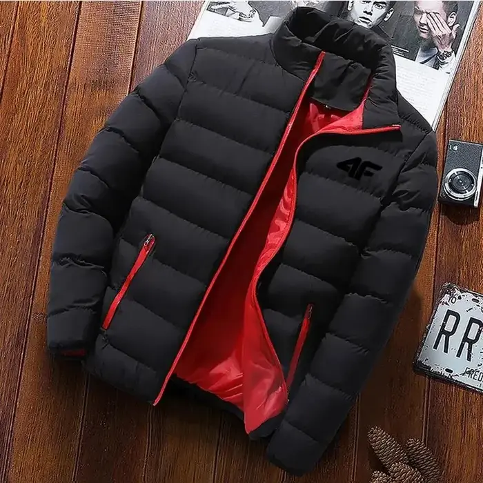 Manteau chaud à col montant pour homme, vêtement d'hiver en coton, de haute qualité, décontracté, à 