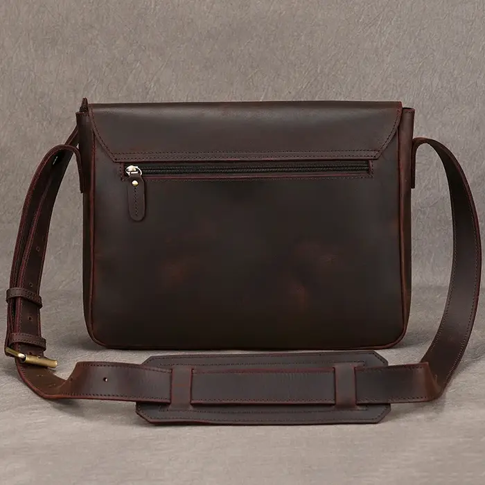 Porte-documents Vintage en cuir Crazy Horse pour hommes, sac pour ordinateur portable A4, sacs de bu