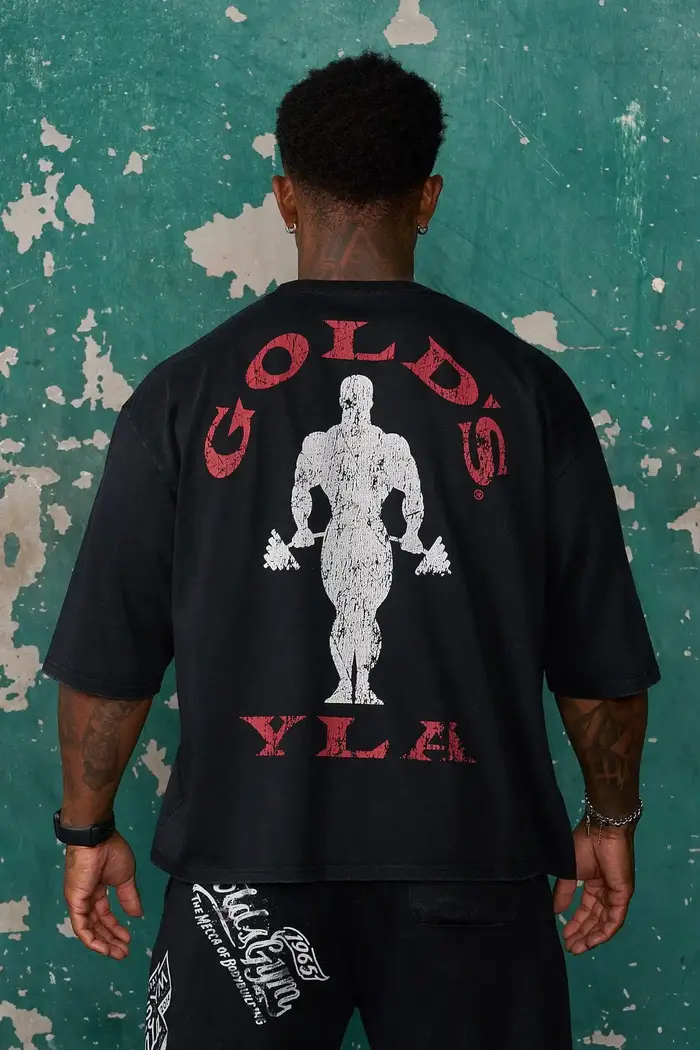 T-shirt imprimé grande taille pour homme Golds Gym New Age 2026 - Convient pour les entraînements qu