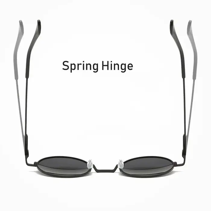 Lunettes de soleil polarisées rondes rétro Vintage pour hommes et femmes, monture métallique en alli