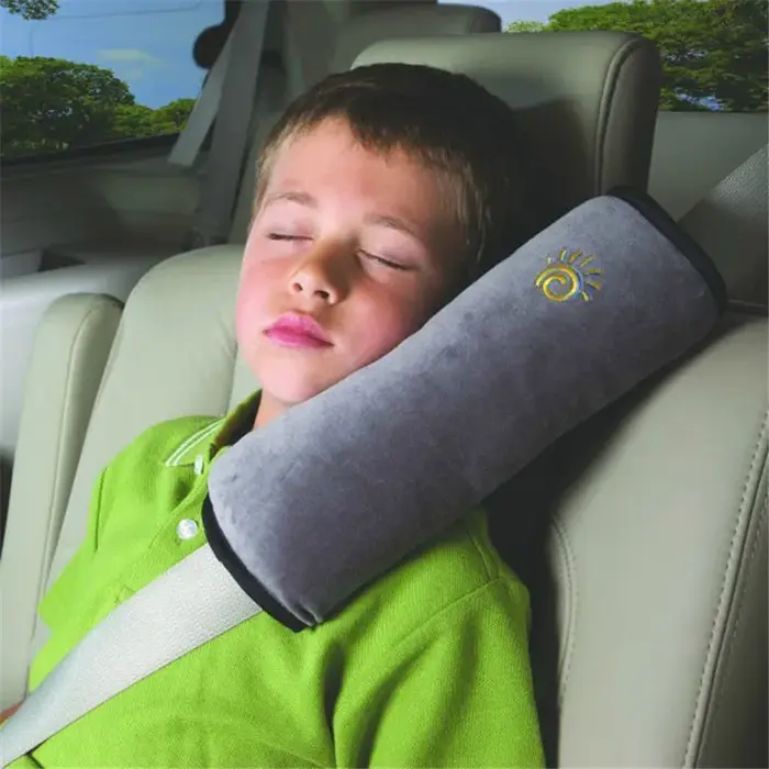 Coussin de ceinture de sécurité pour enfant en peluche protège-épaules voyage positionneur sommeil sécurité enfants confort doux moelleux