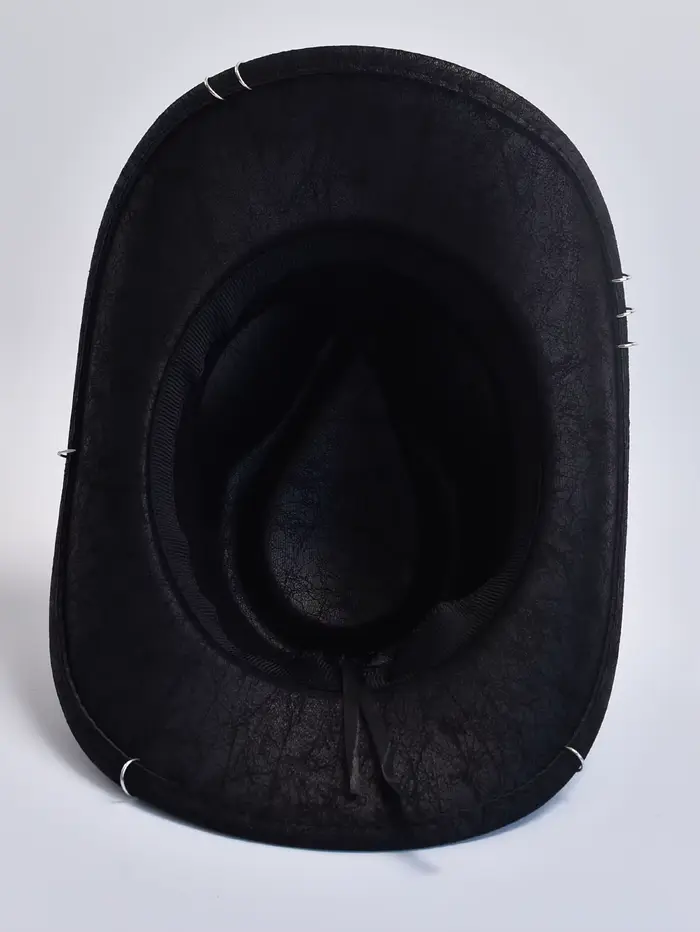 Chapeau de Cowboy occidental Vintage en Faux cuir pour hommes, chapeaux de Jazz pour hommes, chapeau