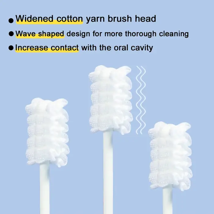 30 pièces bâton de nettoyage de bouche de bébé détergent jetable voile de dent de lait brosse à dent