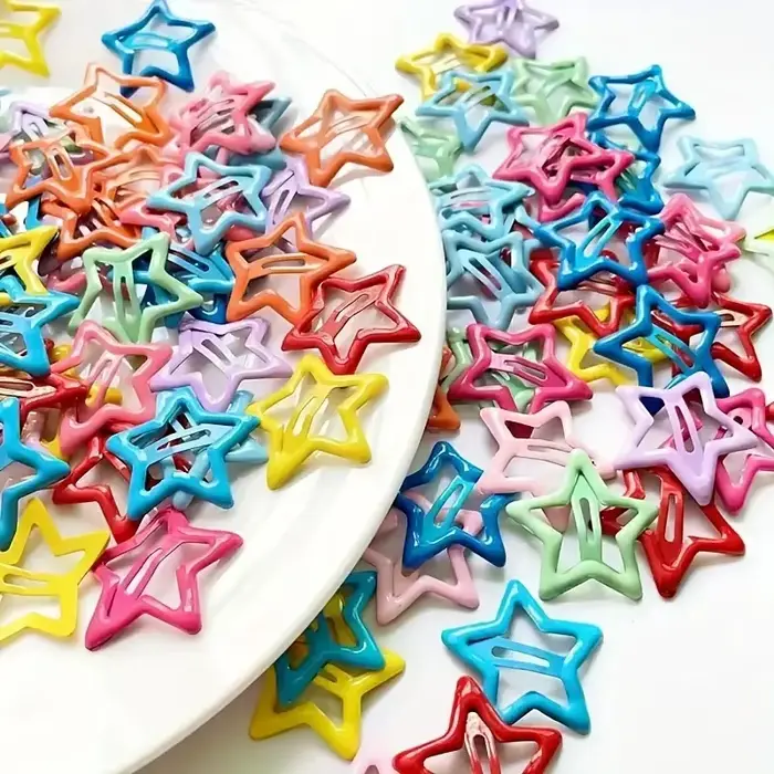 Pinces à cheveux étoiles colorées BB, 20 pièces, décoration de cheveux Adorable pour filles et enfan