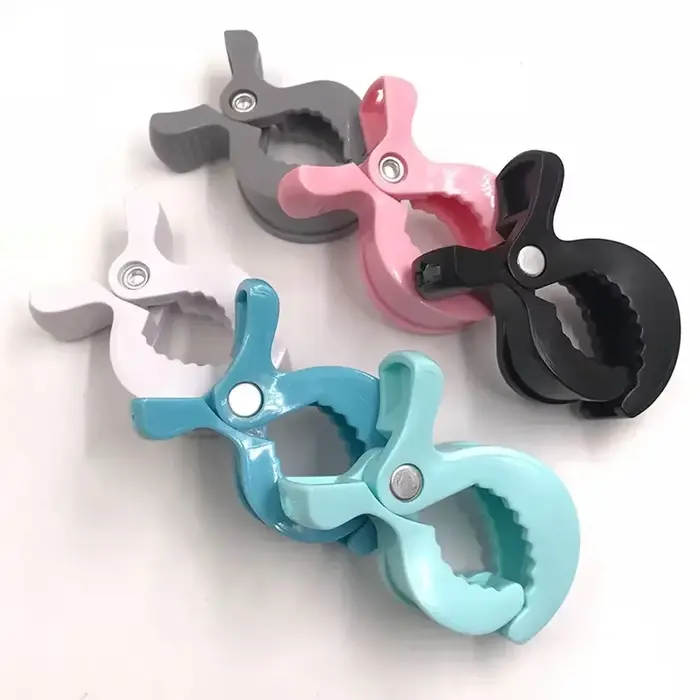 Pince crocodile pour poussette de bébé, 2 pièces, accessoires de landau, crochet portable pour siège