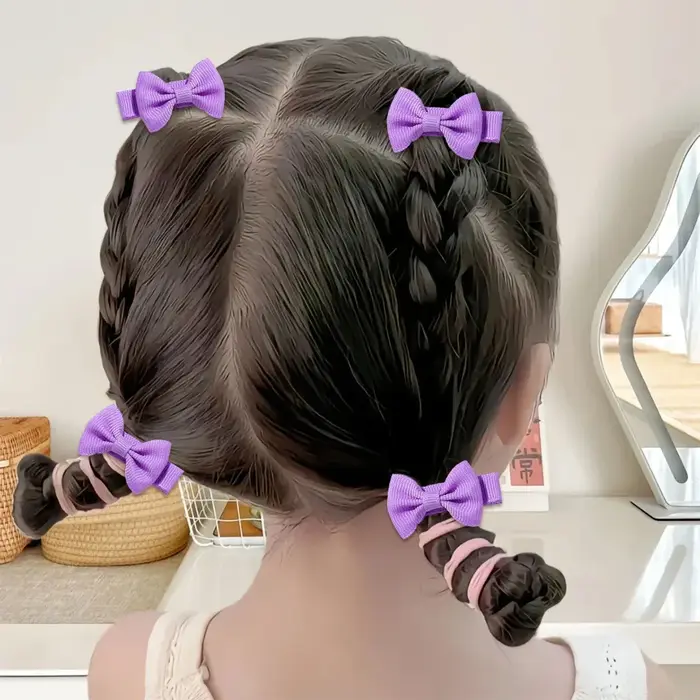 Mini pinces à cheveux Dopamine pour bébés filles - 10 pièces faites à la main accessoires