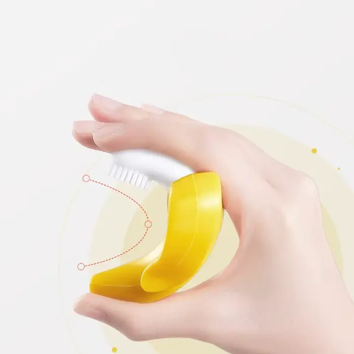 Anneau de dentition en forme de banane pour bébé, brosse à dents d'entraînement en Silicone sans BPA