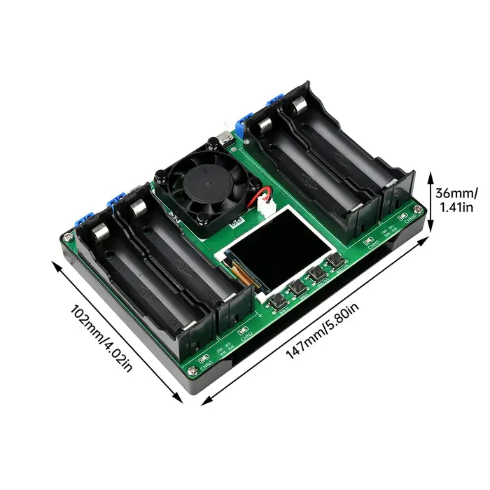 Testeur de capacité de batterie type-c à 4 canaux, affichage LCD, Module de détection de batterie nu