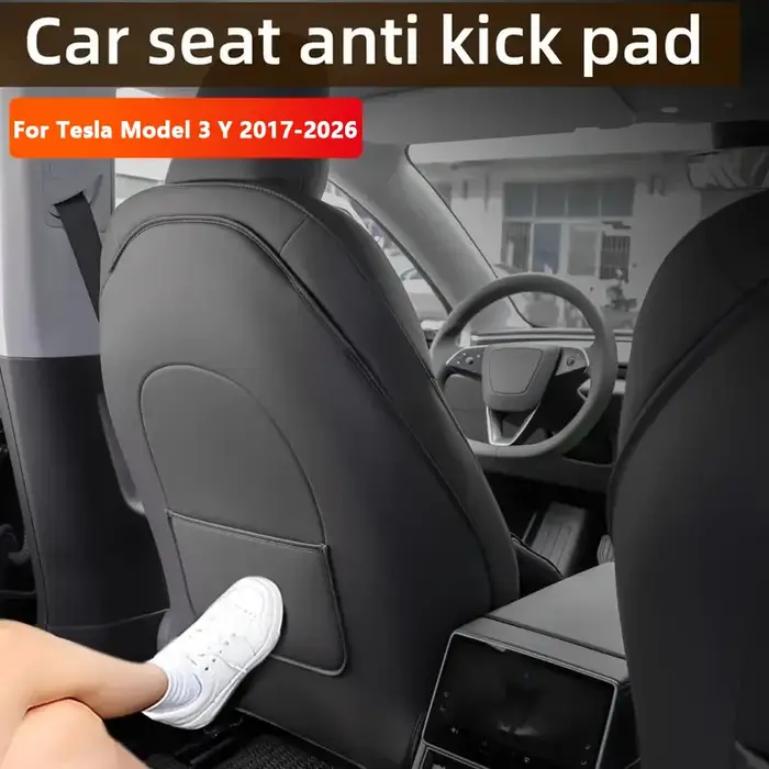 Tapis de protection arrière en cuir pour Tesla modèle 3 Y anti-rayures accessoire de luxe pour voiture protection sièges intérieur auto élégant conduite confortable