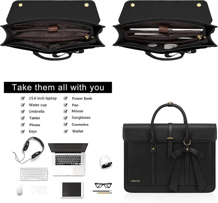 MOSISO sac fourre-tout pour femme pour MacBook Air Pro M3 13.3-17.3 pouces ordinateur portable en cu
