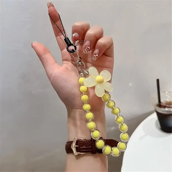Accessoire de téléphone portable fait main bijoux d'été chaînes suspendues cordon à perles chaîne de téléphone portable sangles de téléphone portable cordon pour clés pour femmes occasions spéciales