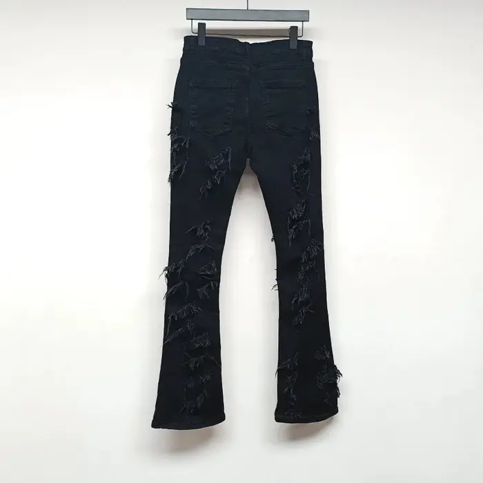 Owen Seak jean homme Streetwear Baggy Denim pantalon cloche-bas concepteur luxe pantalon Long