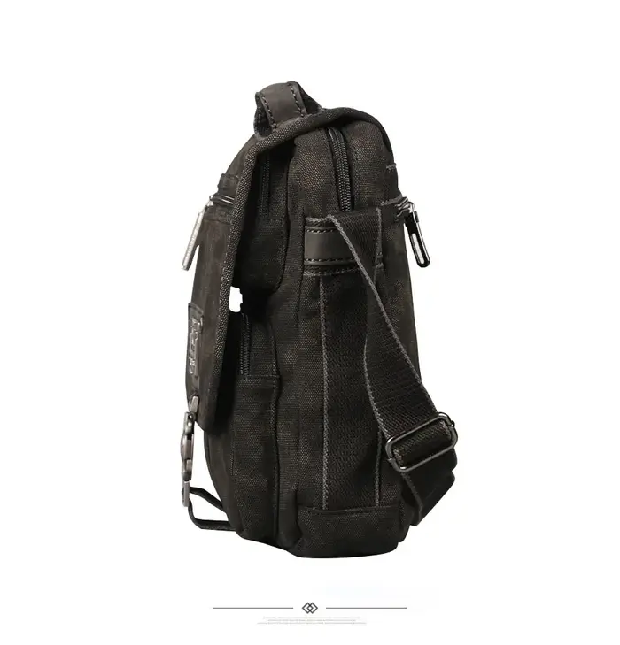 Ruil-Sac à main en toile rétro unisexe, sac à bandoulière décontracté, sacs initiés, vêtements de lo