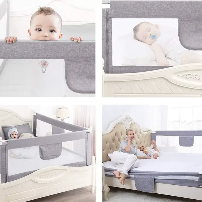 Barrière de Lit Extra-Large de Protection de Lit pour Tout-Petit Accessoire de Chambre pour Garçons 