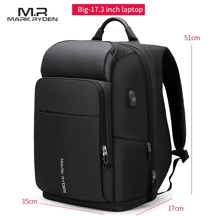 Mark Ryden 17 pouces pochette d'ordinateur hommes sac à dos multifonction USB charge grande capacité